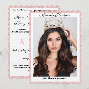 Rose Gold Border Page Autograph Card Einladung