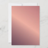 Rose Gold Border White Islamic Muslim Hochzeit Einladung (Rückseite)