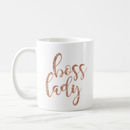 Rose Gold Boss Lady Tasse (Links)