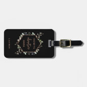 Rose Gold Botanisch| Das Adventure beginnt Zitat Gepäckanhänger (Vorderseite horizontal)