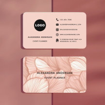 Rose Gold Botanische Blätter Florist Logo