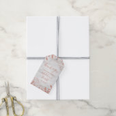 Rose Gold Botanische Blütengraue Hochzeit Vielen D Geschenkanhänger (Mit Garn)