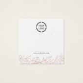 Rose Gold botanische Sonderzeichen Ohrring-Anzeige (Vorderseite)