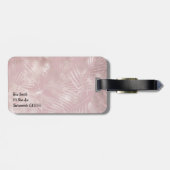 Rose Gold Botanische tropische Palmen Blätter Gepäckanhänger (Rückseite horizontal)