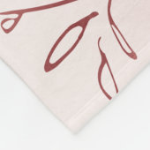 Rose Gold botanischer personalisierter Name und Mo Fleecedecke (Ecke)