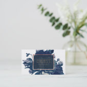 Rose Gold Bouquet Business Card Visitenkarte (Stehend Vorderseite)