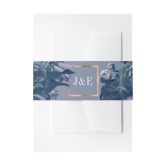 Rose Gold Bouquet Wedding Einladungsbanderole (Vorderseite Beispiel)