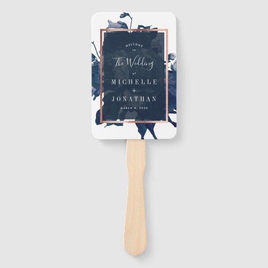 Rose Gold Bouquet Wedding Fächer (Vorderseite)