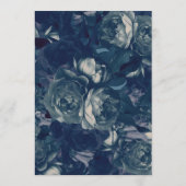 Rose Gold Bouquet Wedding Menu Menükarte (Rückseite)