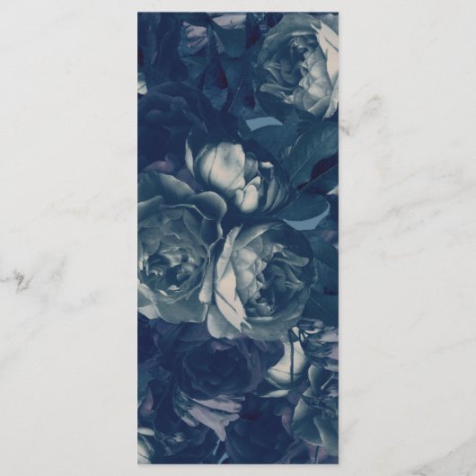 Rose Gold Bouquet Wedding Menu Menükarte (Rückseite)