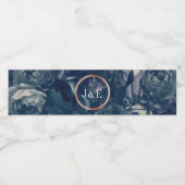 Rose Gold Bouquet Wedding Wasserflaschenetikett (Einzelnes Label)