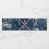 Rose Gold Bouquet Wedding Wasserflaschenetikett (Einzelnes Label)