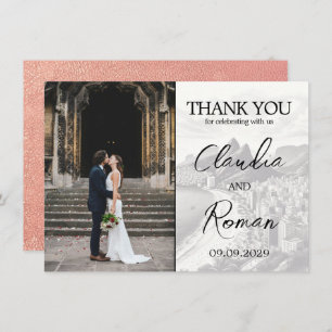 Rose Gold Brasilien Pass Dankeskarte