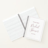 Rose Gold Brautparty Geschenkliste Notizblock (Innenseite)