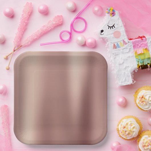 Rose Gold Brautparty Pappteller (Party)