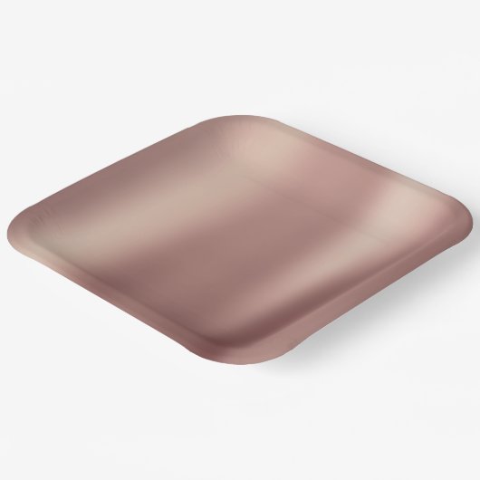 Rose Gold Brautparty Pappteller (Gewinkelt)