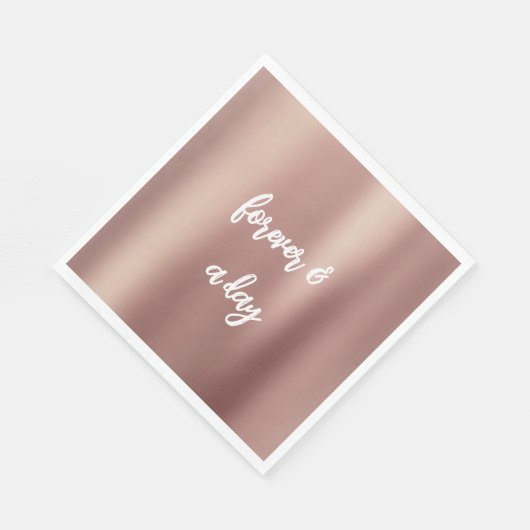 Rose Gold Brautparty Serviette (Ecke)