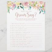 Rose Gold Brautparty Was hat die Groom Say (Vorderseite)