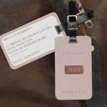 Rose Gold Bridal Blush Gepäckmarke