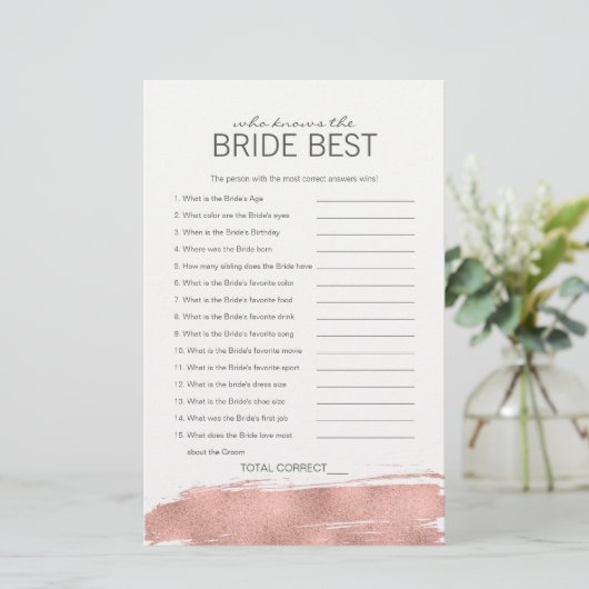 Rose Gold Bridal, die das beste Spiel der Braut ke (Stehend Vorderseite)