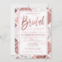 Rose Gold Bridal Dusche Einladung