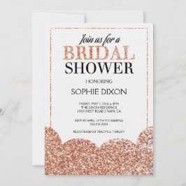 Rose Gold Bridal Dusche Einladung