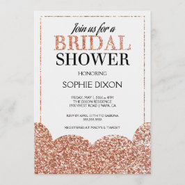 Rose Gold Bridal Dusche Einladung