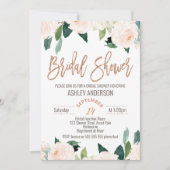 Rose Gold Bridal Dusche Einladung (Vorderseite)