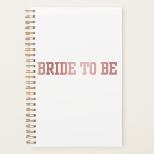 Rose Gold Bridge zu sein Planer (Vorderseite)