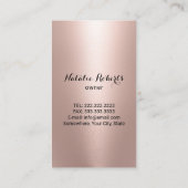 Rose Gold Broom Clearing House Behaltend Visitenkarte (Rückseite)