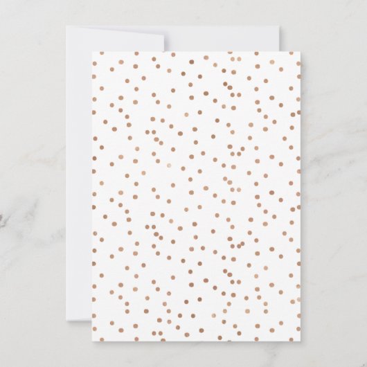 Rose Gold Brunch Bubble Bridal Dusche Einladung (Rückseite)