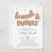 Rose Gold Brunch & Bubbly Bridal Dusche Einladung (Vorderseite)