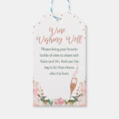 Rose Gold Brunch Bubbly Bridal Wein Gut wollen Geschenkanhänger (Vorderseite)