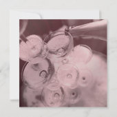 Rose Gold Brunch & Bubbly Champagner Foto Einladung (Rückseite)
