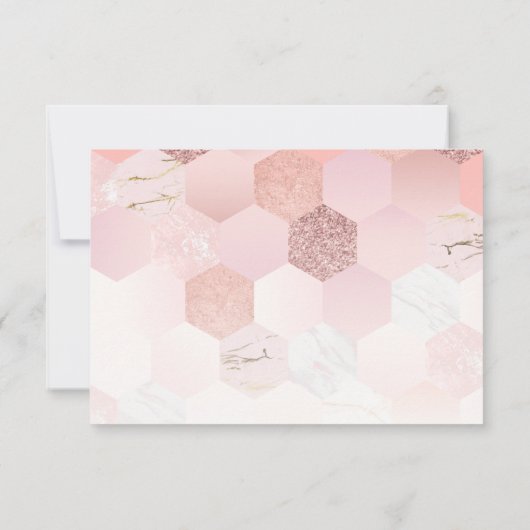 Rose Gold Brush Script Quinceanera Save The Date (Rückseite)