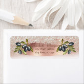 Rose Gold Brush Stroke, Olivenzweig, Glitzer Bokeh (Insitu)