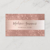 Rose Gold Brushed Glitzer Sparkle Script Visitenkarte (Vorderseite)