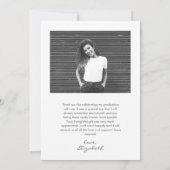 Rose Gold Brushstroke Abschluss Dankeskarte (Rückseite)