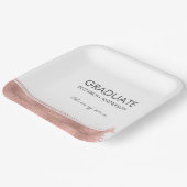 Rose Gold Brushstroke Abschluss Pappteller (Gewinkelt)