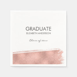 Rose Gold Brushstroke Abschluss Serviette