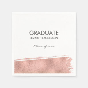 Rose Gold Brushstroke Abschluss Serviette