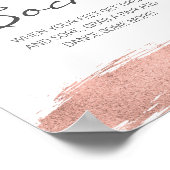 Rose Gold Brushstroke Bat Mitzvah Dance Socks Zeic Poster (Ecke)