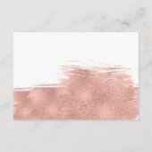 Rose Gold Brushstroke Bat Mitzvah Empfang Card Begleitkarte (Rückseite)