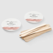 Rose Gold Brushstroke Bat Mitzvah Fächer (Non-assembled)