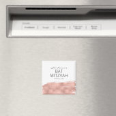 Rose Gold Brushstroke Bat Mitzvah Magnet (In Situ (Geschirrspüler))