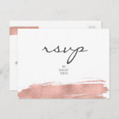 Rose Gold Brushstroke Bat Mitzvah UAWG Postkarte (Vorne/Hinten)
