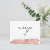 Rose Gold Brushstroke Bat Mitzvah UAWG Postkarte (Stehend Vorderseite)