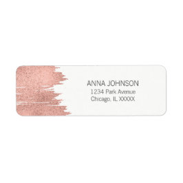 Rose Gold Brushstroke Brautparty-Adressetikett