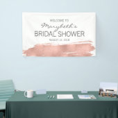 Rose Gold Brushstroke Brautparty Willkommensbanner Banner (Messeveranstaltung)