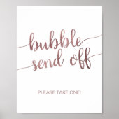 Rose Gold Bubble Send Off Poster (Vorne)